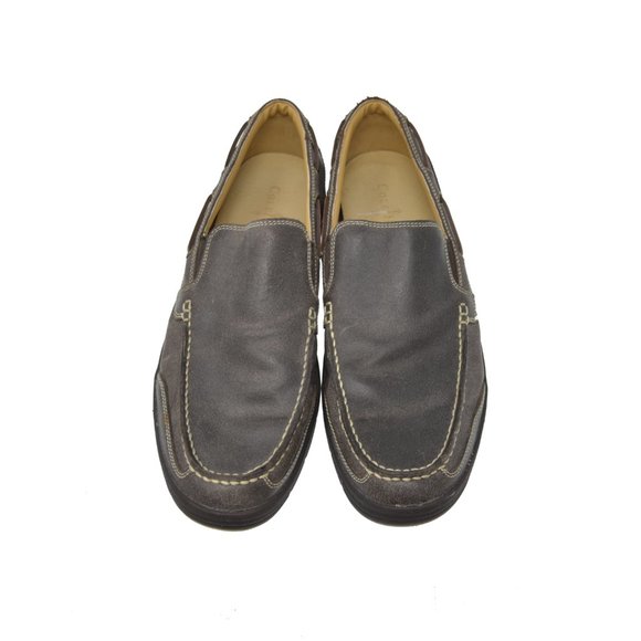 Cole Haan Sz 11.5M Brown Slip On Stitch Moc Toe Co